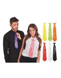 Cravate à paillettes 8 couleurs assorties - de haute qualité, idéale pour le carnaval, les fêtes à thème et les événements spéci